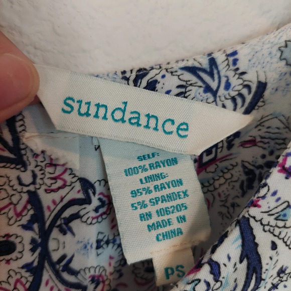 Sundance Yellow and Blue Patterned Mini Dress - Picture 4 of 8